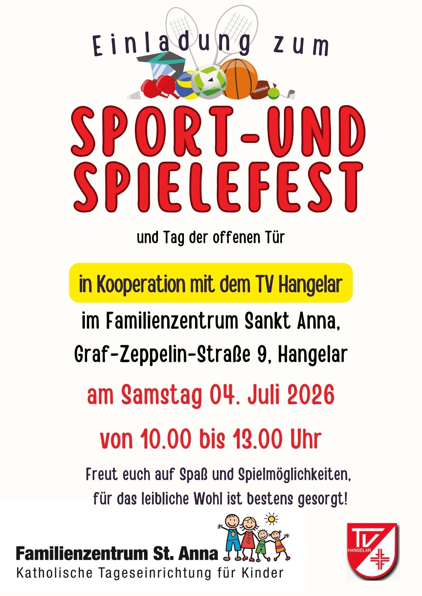 Flyer Sport- und Spielefest 2026 Sport- und Spielefest 2026
